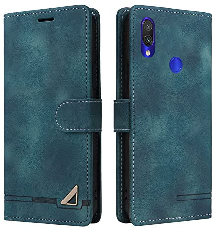 OKZone Coque pour Xiaomi Redmi Note 7/Note 7 Pro, Étui de Protection de Portefeuille Antichoc de Fente pour Carte, Support de Carte à Rabat en Cuir en PU Étui (Vert)