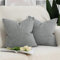 Madizz 2er Set Faux Leinen Kissenbezügen Weich Dekorative Kissenabdeckung für Sofa Schlafzimmer Kissenhülle Grau 65x65 cm Quadrat
