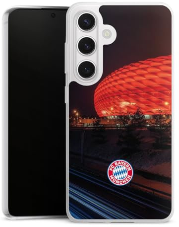 Slim Case kompatibel mit Samsung Galaxy S 24 Silikon Handyhülle transparent Hülle extra dünn FC Bayern München FCB Stadion