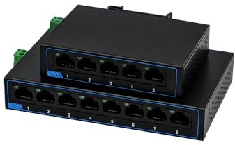 PUSR 1000M 8 porte Switch di rete Gigabit Ethernet a DC o terminale di alimentazione Plug and Play DIN Rail Installazione e Desktop Collocazione Ferro USR-SG1008