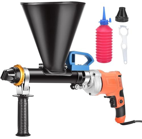Mortar grouting Electric mortar gun, 950W Stainless steel grout indicating caulking tool, 4.7L Mortar indicating grouting tool, portable brick indicating and tile applicator cement sprayer, 0.7L/min