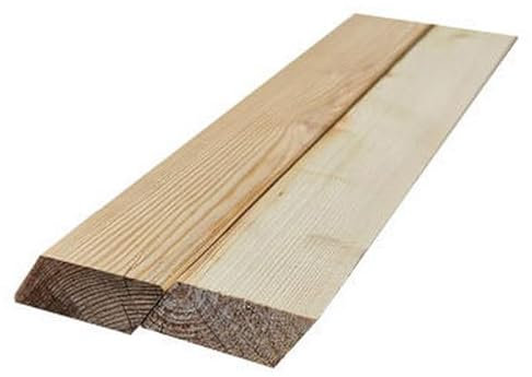 Rhombusleisten Fassadenverkleidung Sibirische Lärche, 21 x 58 mm, 1,5 m oder 3 m, 30°, Massivholz, Gartensichtschutz, Außen- und Innenbereich (12, 150 cm)