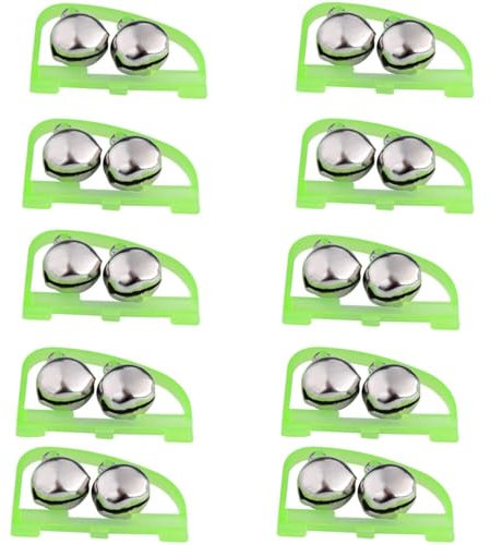 LiJuanWang Fishing Aal Glocke Klemm,10 Stück Fishing Bells Angeln Alarm,Dual Glocken AngelnZubehör,Aalglocke,Fischglocken Angelrute Alarm,Bissanzeiger,Aalglocke für Outdoor Angeln