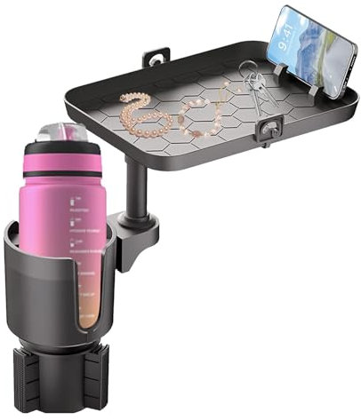 Car Cup Holder Tray | Cup Holder Tray Car Food Holder | Cell Phone Holder, Cup Holder Expander Car Table, Car Food Tray Eating Tray, Car Interior Accessories