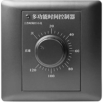 Csnbfiop Minuteur 60/120 min Prise AC 220 V Bouton poussoir Interrupteur pour compte à rebours électronique