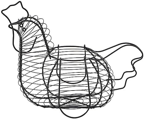 Chicken Egg Basket | Hen Shaped Wire Egg Storage Basket | Egg Basket For Collecting Eggs | Wire Egg Storage Basket, Large Capacity Gathering Basket Practical And Multifunctional For Food Fruit And Egg