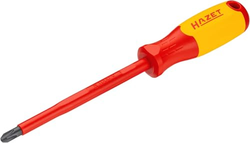 HAZET Elektriker-Schraubendreher, schutzisoliert 811KV-PH3, Rundklinge | Abtrieb Kreuzschlitz Profil PH, schutzisoliert, IEC 60900:2018, Länge l1 150 mm, Länge l2 265 mm, 186 g