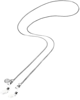 Purelei® Sleeky Sonnenbrillenkette – 65 cm Kette aus Edelstahl in Gold, Silber oder Roségold – Stylisch & praktisch für deinen Sommer-Look (Silver)