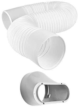 IMIKEYA Manguera De Escape De Aire Acondicionado Conducto De Escape Universal Extensible De Plástico Blanco
