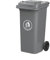 DUAS Outdoor Wheelie Bin Trash Can Large 100L & 120L EN840 Certified Rubbish Waste Dustbin with Lid, Rubber Wheels, and Steel Axle – Durable for Home Workplace and Commercial Use (Grey, 100L)