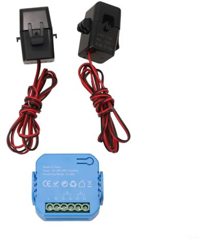 HomeVortex WiFi Energy Monitor Power Meter With Voltage System 1/2 Channel Digital Electric Usage With Current Clamp For Home Circuit Monitoring(2CT)