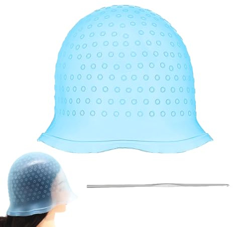 Gorro de mechas azules,Gorro de mechas de color,Playas Campana Pelo Peluquería,Gorro de mechas para colorear Red para el Cabello,Accesorios para la capucha,Tinte para el pelo desechable mechas de