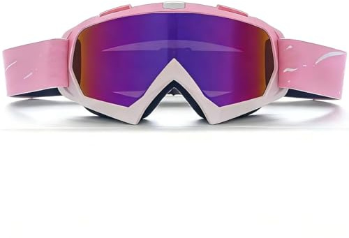 HOMHPLFE Lunette de Moto Cross, Lunette De Cyclisme, UV400, Lunettes de Ski d 'Anti-poussière d'anti-buée Coupe-Vent, VéLo Masque Ski Protection, Pour Descente Cross & Sports ExtéRieurs
