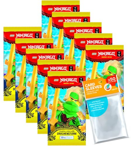 Bundle mit Blue Ocean Lego Ninjago Trading Cards - 10 Booster + Exklusive Collect-it Hüllen (Ninjago Serie 11 (2026) - 10 Booster)