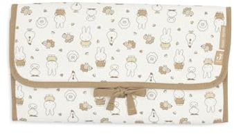 Jollein Wickelunterlage – Miffy Family Farm – Mit Fächern & Schleife – Weich & Abwischbar – Tragbare Wickelauflage – Ideal für Unterwegs