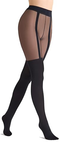 MARILYN Strumpfhose Damen 60 DEN/20 DEN Imitationsstrümpfe (1 Paar, 38/40 M/L, Schwarz/Nero)