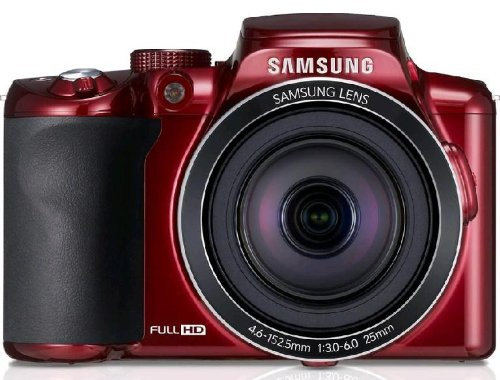 Samsung WB2100 Appareil Photo numérique (16,3 mégapixels, Zoom Optique 35x, écran LCD 7,6 cm (3), Full HD, HDMI) Rouge