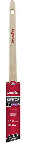 Wooster Brush 5224-1 Silver Tip Thin Angle Sash Paintbrush, None, 1 Inch