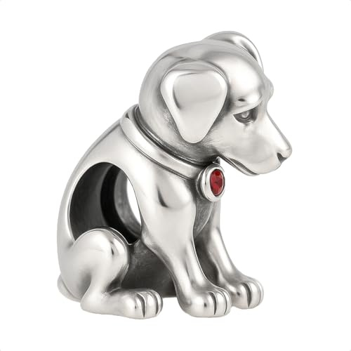Golden-Retriever- und Labrador-Anhänger für Pandora-Armbänder | 925er Sterlingsilber, in Geschenkbox