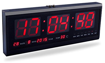 Yosoo LED Multifunzione digitale con calendario Orologio da parete con display della temperatura per Casa Ufficio