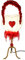 GURU SHOP Tischleuchte Kokopelli - Heart Bag, 55x23x16 cm