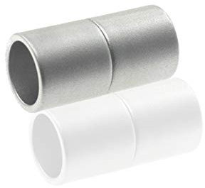 Creative-Beads Magnetverschlüsse, 3 Stück, Powerclip für Ketten Armbänder Schmuck Schnüre einkleben 21x8,5mm 6mm innen silber matt