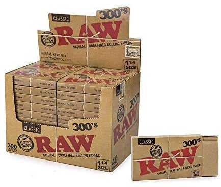 Raw Papel de Fumar 300´s- caja de 40 libritos