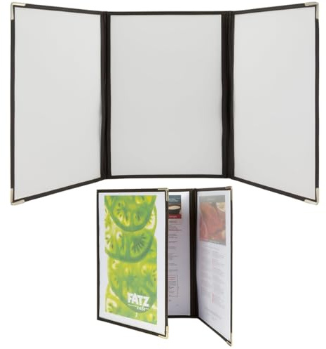 Securit® Crystal Transparent Menu Holder - Triple A4 (displays 6xA4) - Set of 3