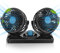 AboveTEK® 12V Electric Car Fan - Rotatable 2 Speed Dual Blade 12 Volt DC Fan with 9FT Cord & 3M Stickers - Quiet Strong Dashboard Circulator Cooling Air Fan for Sedan SUV RV Boat Auto Vehicles - Efficiently Blow Away Hot Air Smoke Smell & Bad Odors