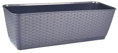 Maceta RATOLLA P 6L., dimensiones (mm) 386x154x142, color Antracita
