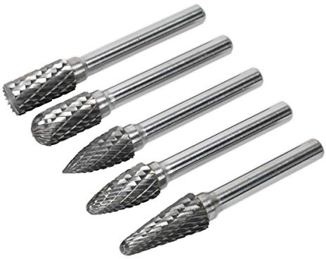 Sealey SDBK5 Tungsten Carbide Rotary Burr Set 5pc