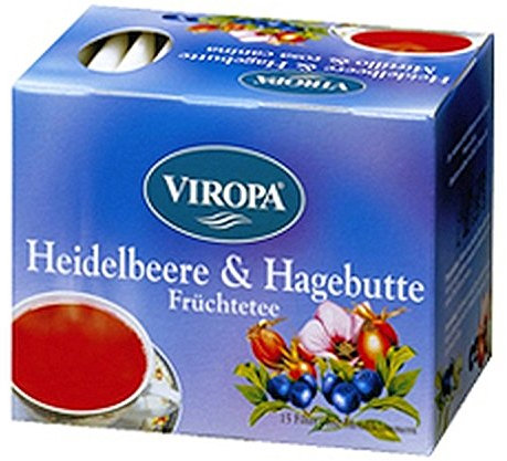 Infuso alla Frutta Mirtillo & Rosa Canina 15 bustine di tè - Viropa