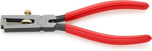 Knipex Alicate pelacables Con muelle de apertura universal negro atramentado, recubiertos de plástico 160 mm (cartulina autoservicio/blíster) 11 01 160 SB