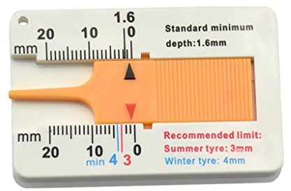 Gazechimp Reifen Profil Tiefenmesser Profilmesser Messchieber Werkzeug für Auto Motorrad