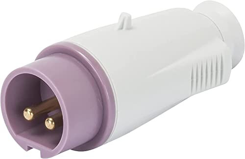 Gewiss GW60064 Spina mobile diritta - IP44-2P 16A 20-25V 50-60HZ Viola - S.R. - Cablaggio a vite