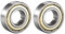 sourcing map 2 Stück Kugellager Doppelschild Kohlenstoffstahl Z1 6002ZZ 15 mm x 32 mm x 9 mm