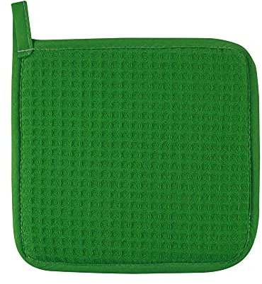 Presina in Nido d'Ape Zanzibar Made in Italy (Quadrata 18x18 cm, Verde Mela) (nella Foto Vedi Tutti i Colori Prodotti) Prezzo riferito alla presina Singola