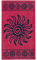 Delindo Lifestyle Frottee Strandtuch Tropical Sun rot, 100% Baumwolle, Strandlaken ist 100x180 cm groß