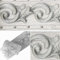 Meboem 3D-Tapetenbordüre mit grauem Blumenmuster, zum Abziehen, für Zuhause, Decke, selbstklebend, wasserdicht, dekorative Bordüre für Badezimmer, Wohnzimmer, Küche, Wand, 10 cm x 5 m