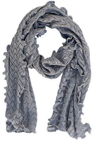 Invero, Merino Schal Lilly, 100% Wolle (Grau)