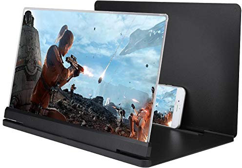 Telefon Bildschirmlupe, 14 Zoll Handy Bildschirmlupe, 3D Bildschirmlupe, 3-5 mal Vergrößerung, Bildschirmverstärker Projektorbildschirm für Filme, Videos, und Gaming