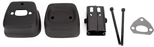 Motosierra Cortadora Silenciador Escape Refrigeración Escudo Silenciador Piezas de Repuesto Aptas para 142 137 141 36 41