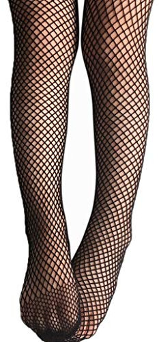 RROVE Collants Filles Mode Bas en Maille Enfants Bébé, Bas Résille Noir