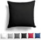 Alreya Mako Satin Kissenbezug 40 x 40 cm - 100% Baumwolle mit YKK Reißverschluss, Superweicher Kopfkissenbezug, Kissenhülle, Oeko-TEX® Standard Zertifiziert, Schwarz, nur Kissenbezug
