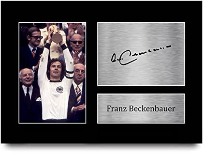 HWC Trading A4 Franz Beckenbauer Deutschland WM 1974 Geschenke gedruckt Autogramme Bild für Fans und Unterstützer - A4