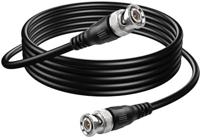 Cable coaxial BNC, cable de baja pérdida BNC macho a BNC macho de 75 ohmios, KANGPING para cámaras de videovigilancia (3M)