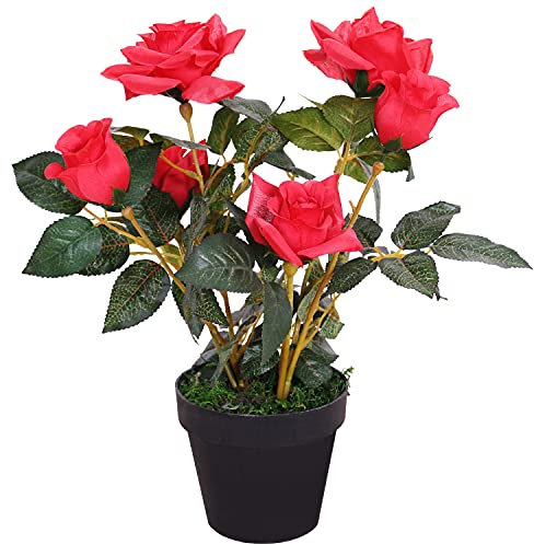 Decovego Planta Rosa Rosal Artificial Decoración Interiorismo Selección, Selección de Plantas de Rosa:Rosa Modelo 1