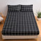 Spannbettlaken 140x200 Schwarz Weiß Karo Muster Bettlaken Jersey Microfaser Karierte Spannbetttuch für Boxspringbett 140x200cm Hochwertiges Spannbetttücher für Hohe Matratze bis 25-30 cm