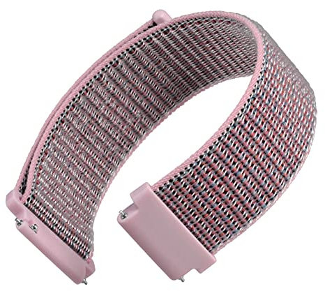 WOCCI 18mm Réglable Nylon Bracelet Montre avec Fermeture Auto-agrippante, Bande Sport pour Homme et Femme (Sable Rose)