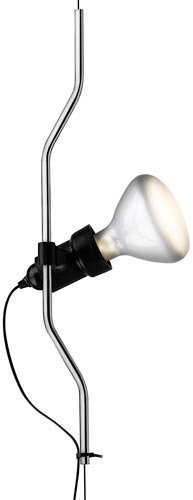 FLOS Parentesi Dimmer Element, Elemento Aggiuntivo per Lampada Parentesi, Composto da Archetto in Metallo, Portalampada e Cavo con Spina, Versione Dimmerabile, Colore Nichel